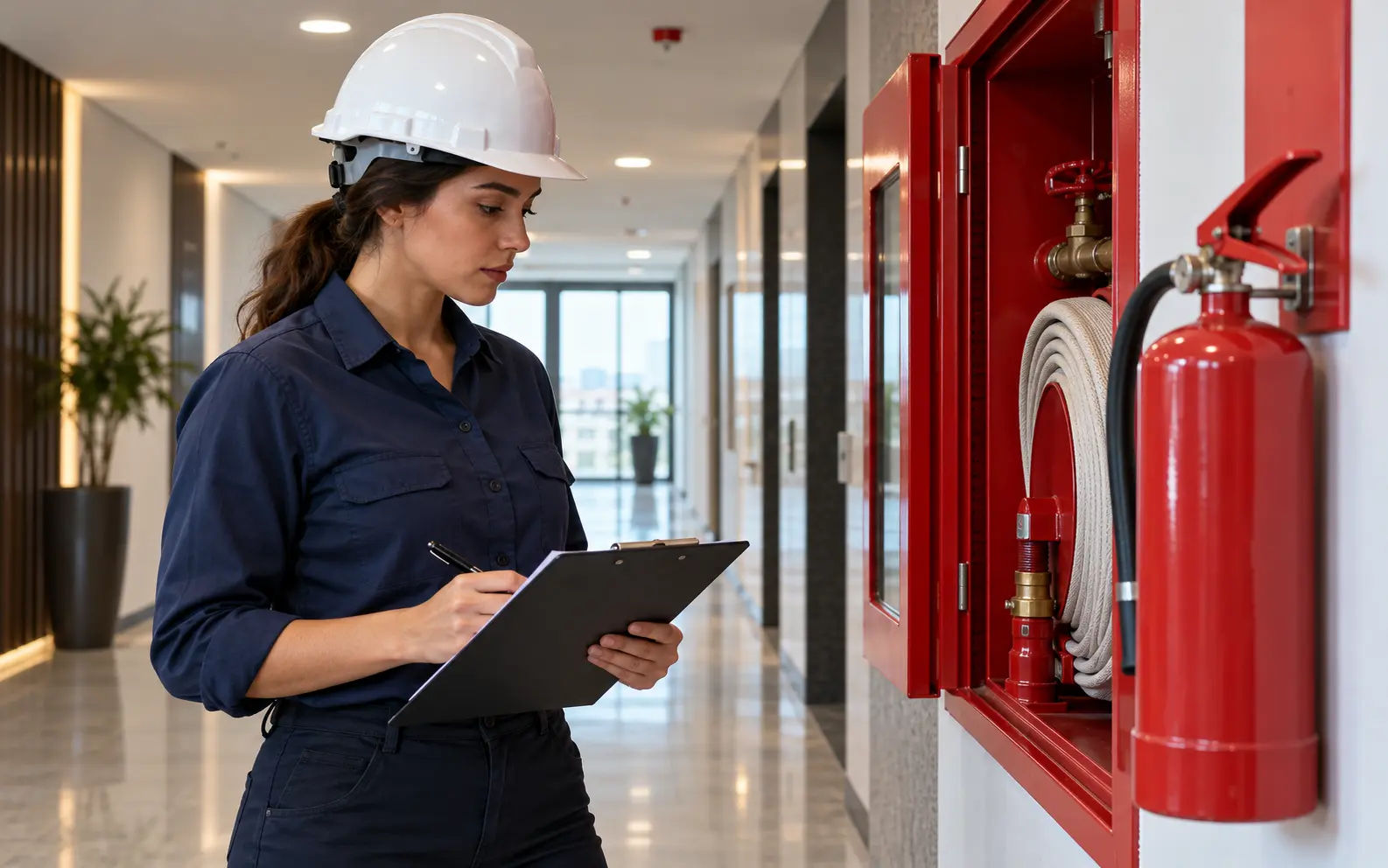 Vistoria de equipamentos de prevenção contra incêndio